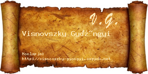 Visnovszky Gyöngyi névjegykártya