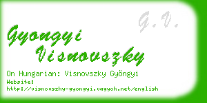 gyongyi visnovszky business card